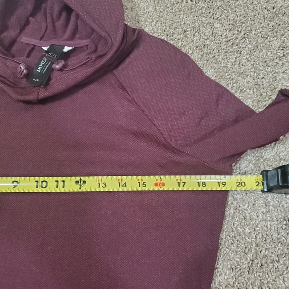 Mondetta Burgundy Luxury performance Pull over womens sweatshirt active medium - Picture 6 of 9